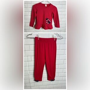 Gymboree Red Pajama Set Cozy Sleepwear/size 8